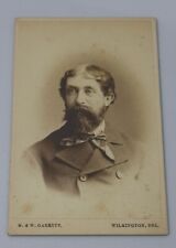 Antique Cabinet Card Photo 1880s Victorian In Hard Case Distinguished Gentleman picture