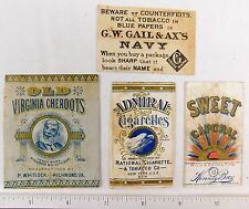 1870s-1880s Lot of Victorian Cigarette Tobacco Labels Vintage Originals F56 picture