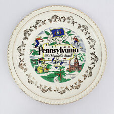 Vintage Pennsylvania The Keystone State Souvenir Collectors Plate 10 Inch picture