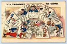 Glen Rock Pennsylvania PA Postcard The Ten Commandments For Husband 1908 Antique picture