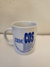 VTG IBM Coffee Mug Ceramic White with Blue Logo Coloroll Nerd Computer Gift picture