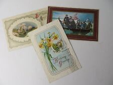 Antique Postcards Birthday Greetings Early 1900's Lot of 3 #9121 picture