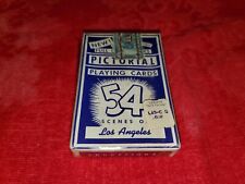 VINTAGE PICTORIAL PLAYING CARDS WITH SCENES OF LOS ANGLES WITH TAX STAMP BLUE picture