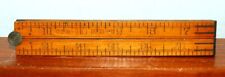 Vintage C-S. Co. No. 63 Folding Ruler 24” Boxwood with Brass Details Nice Shape picture
