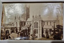 Original 19th c. albumen photo print of Worchester Cathedral from Edgars Tower picture