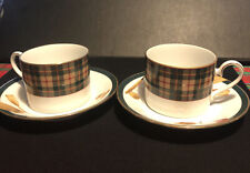 NORITAKE TWO (2) SPORTS PAGE - CUP AND SAUCER GOLD TRIM SPORTING EQUIPMENT picture