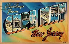 1962. Greetings, Cape May, N.J. VINTAGE Post card picture