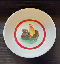 Vintage Three Bears In A Boat Bowl Dish Child Melamine Cream Color picture