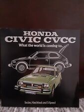 1975 Honda Civic CVCC Brochure Folder Sedan Hatchback 5-Speed Excellent Original picture