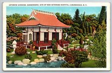 Postcard Japanese Gardens Sonnenberg Site Of New Veteran Hospital Canandaigua picture