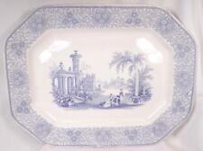 Antique Blue Transferware Platter Isola Bella Wm Adams & Sons 1819-64 A Beauty picture