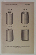 1885 T. LEVI DEVICE KEEPING FISH CANS CLEAN WHILE BEING FILLED PATENT NO. 296023 picture