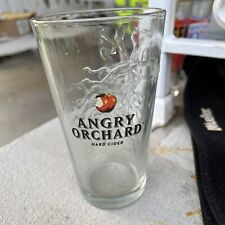 Angry Orchard Hard Cider 16oz. Pint Glass 3D Raised Tree-Nucleated Apple Bottom picture