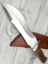 RARE CAMP CUSTOM MASSIVE FULLER COMBAT DAGGER KNIFE MICARTA HANDLE & SHEATH picture
