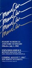 Muse Air Timetable  July 1, 1983 = picture