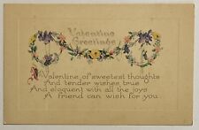 Antique Valentines Day Postcard, Valentine Greeting, Unused, Early 1900s picture