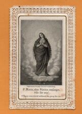 Antique 1910 German Convent Paper Lace Holy Card MARY CONCEIVED WITHOUT SIN picture