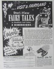 1950 Stori-View 3D Viewer+ Slides Ad * Visit to Fairyland Cinderella Goldilocks+ picture