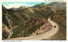 Postcard CO Colorado Springs Corley Mountain Highway Linen Vintage PC G7560 picture