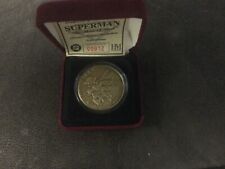 Vintage DC SUPERMAN The Man of Steel Bronze Series Medallion Coin Highland Mint picture