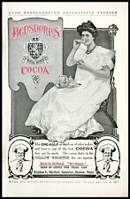 1906 BENSDORP'S COCOA Lady w/Chocolate Pot Set Antique Kitchen Decor Vtg AD picture