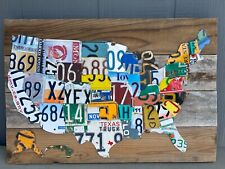  Large Authentic USA License Plate Map   picture
