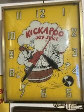 Vintage KICAKPOO Joy Juice Clock Original Lil Abner Dogpatch COLA SODA GAS OIL picture