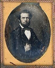 Thick Bearded Older Gentleman With Tinted Face 1/9 Plate Daguerreotype S614 picture