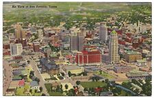 Aerial View of San Antonio Home of Alamo Gulf Breezes TX 1944 Linen Postcard picture