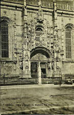 Lisbon Portugal Main Door Of Jeronimos Monastery Vintage Postcard picture