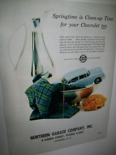 1956 Chevy dealer-mag car ad- Northern Garage Co, Littleton New Hampshire NH picture