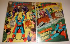 SUPERMAN #206,210 ADAMS COVERS F/VF  1968 WHITE PAGES picture