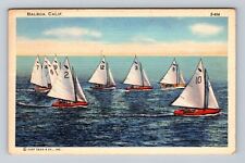 Balboa CA-California, Sailing on Ocean, Antique Souvenir Vintage Postcard picture