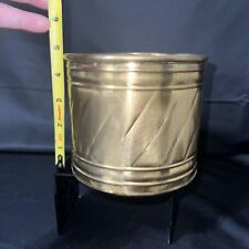 Vintage Brass Swirl Round Planter Made in India 5”Height and 5