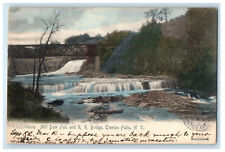 1905 Mill Dam Fall and Railroad Bridge, Trenton Falls NY Barneveld NY Postcard picture