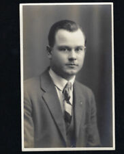 c.1900s Dapper Man Portrait High Quality Famous? RPPC Real Photo Postcard UNP picture