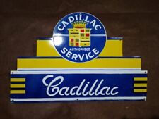 Porcelain Cadillac Authorized Service Metal Sign Plate Size  36 x 24 