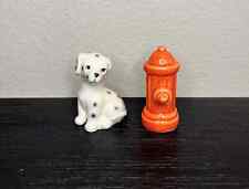 Norcrest Dalmatian and Fire Hydrant Salt and Pepper Shakers-Vintage-1970's picture