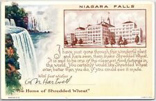 VINTAGE POSTCARD THE NABISCO SHREDDED WHEAT FACTORY AT NIAGARA FALLS 1933 SCARCE picture
