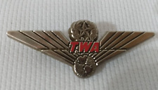 Vintage Plastic TWA Flight Wings Pin    picture