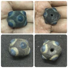 Antique Sassanian Beads Dark Stone King shape unique Deformed on size 18*18 mm picture