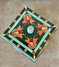 Hand painted Wooden jewelry box. picture