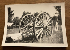 VTG 1949 Wheels for Hauling Logs Wood Trees Lumber Mill Original Photo P11e17 picture