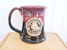 Maryland Renaissance Festival 2008 Mug Red Drip On Black Grey Fox Pottery picture