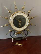 Vintage MCM ORFAC Sun Ray 8-Day Table Clock - WORKS + KEEPS TIME EUC picture
