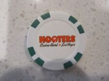 Hooters Casino Hotel Las Vegas GREEN Logo Chip + FREE Bonus Las Vegas Poker Chip picture