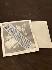 Vintage 1953 Woven “Lord’s Prayer” Bookmark Greeting Card W/Envelope-UNUSED picture