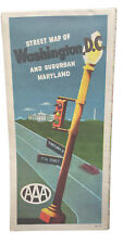 1976-1977 Washington DC And Suburban Maryland AAA Street Travel Road Map-C1 picture