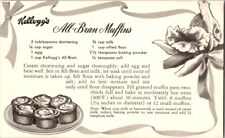 Vintage Postcard Kellogg's All Bran Cereal Recipes Battle Creek MI Michigan L500 picture