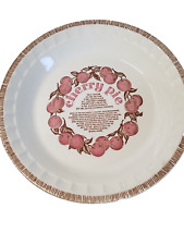 Vintage Royal China Cherry Pie Recipe Plate Microwave Deep Dish 1635 picture